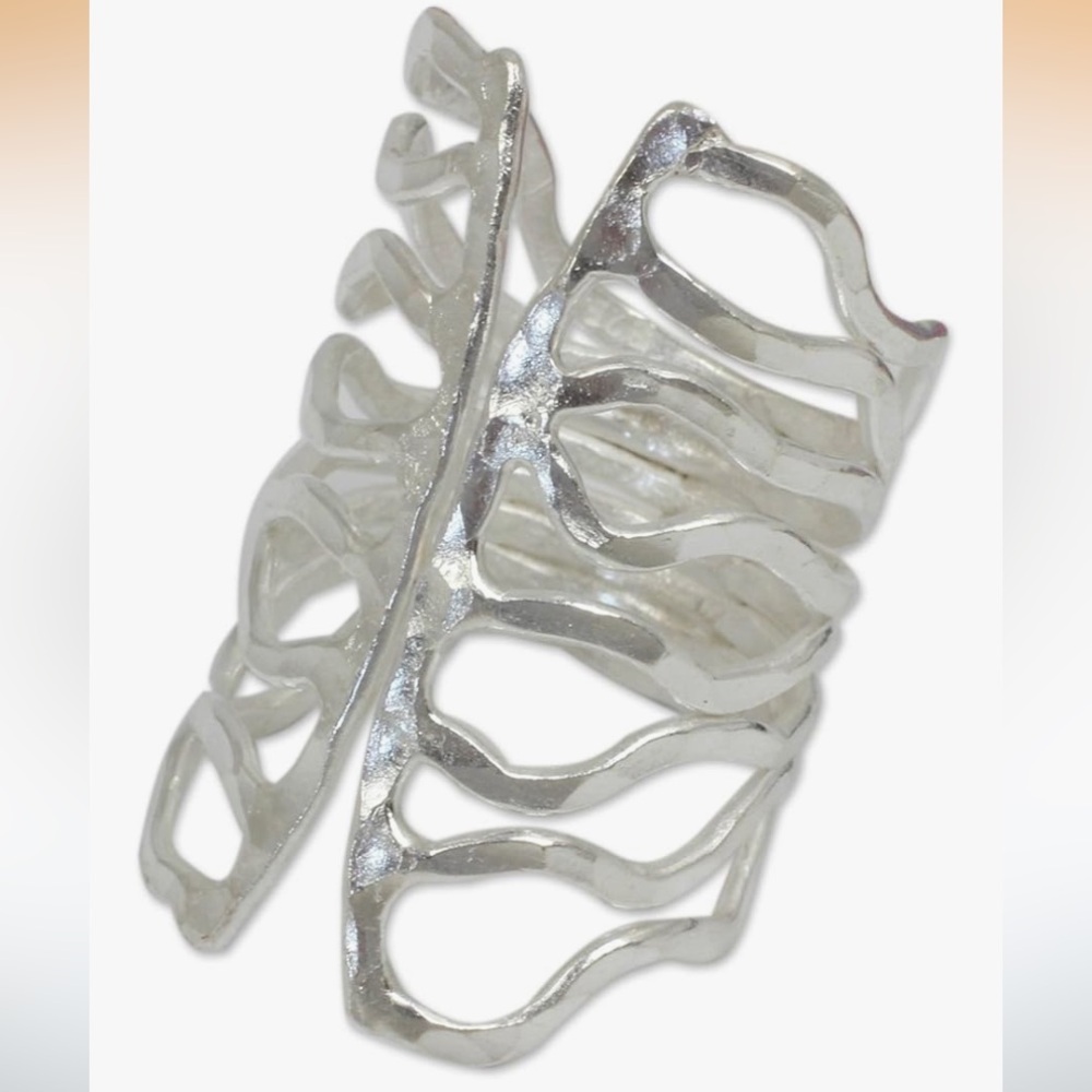 .925 Sterling Silver Ring adjustable size 8